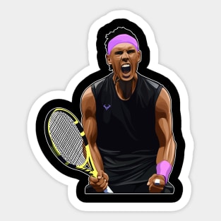 Rafael Nadal Screaming Out Sticker